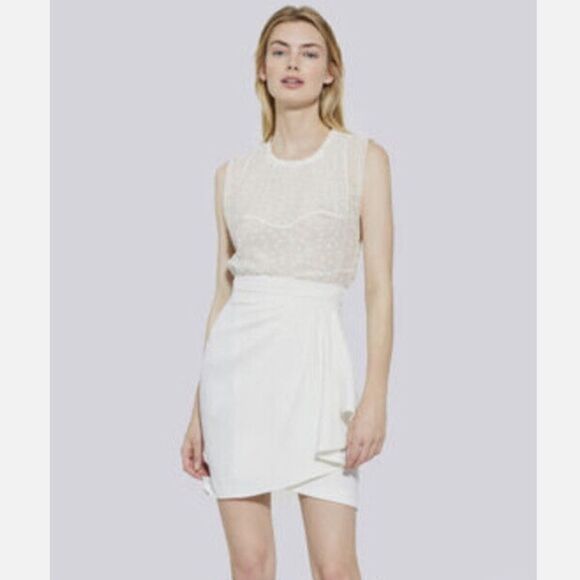 IRO Rama Wrap-effect Crepe skirt Size XS/ 34Fr - Picture 2 of 11